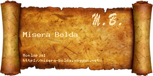 Misera Bolda névjegykártya